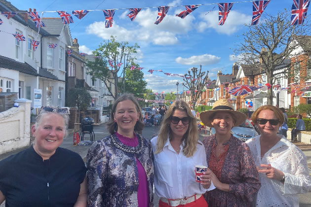 Fleur Anderson at one of the eight street parties she attended