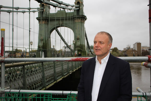 Lee Roberts by Hammersmith Bridge 